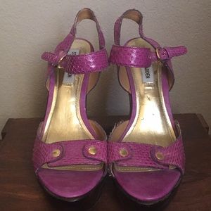 Steve Madden purple sandal high heel shoes
